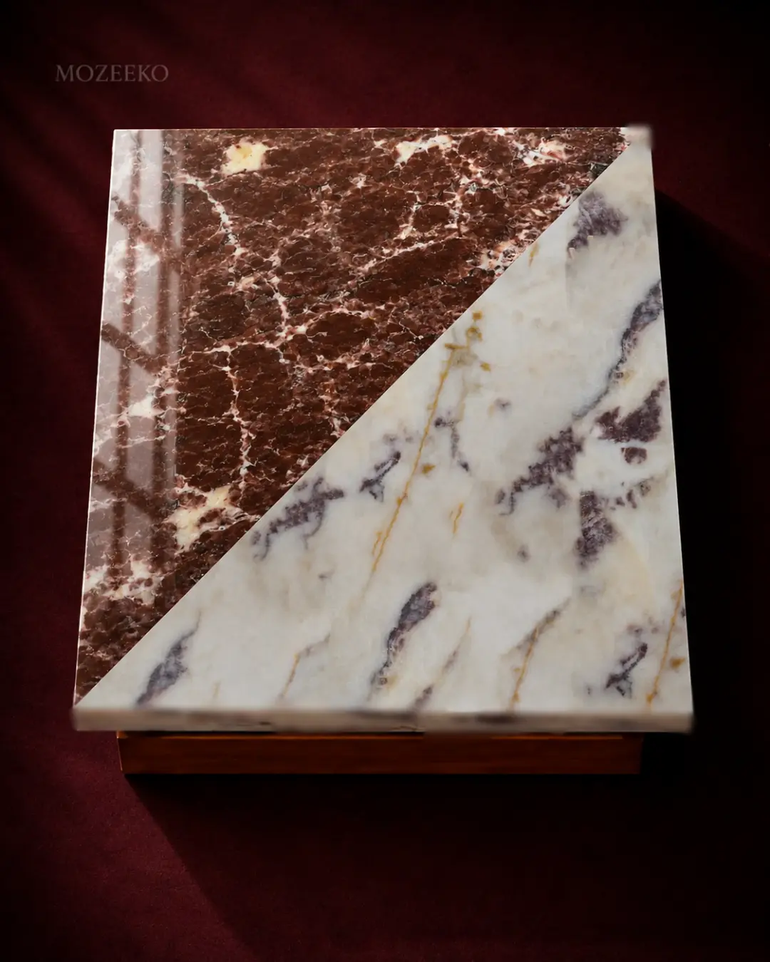 Two-Triangle Marble Top