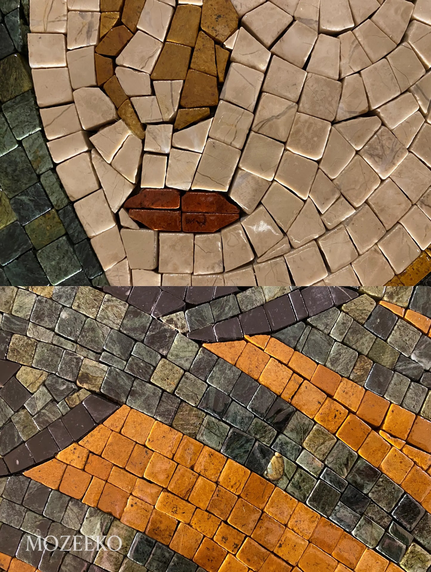 The Hidden Girl – Handmade Marble Mosaic Wall Art | NAZ Collection