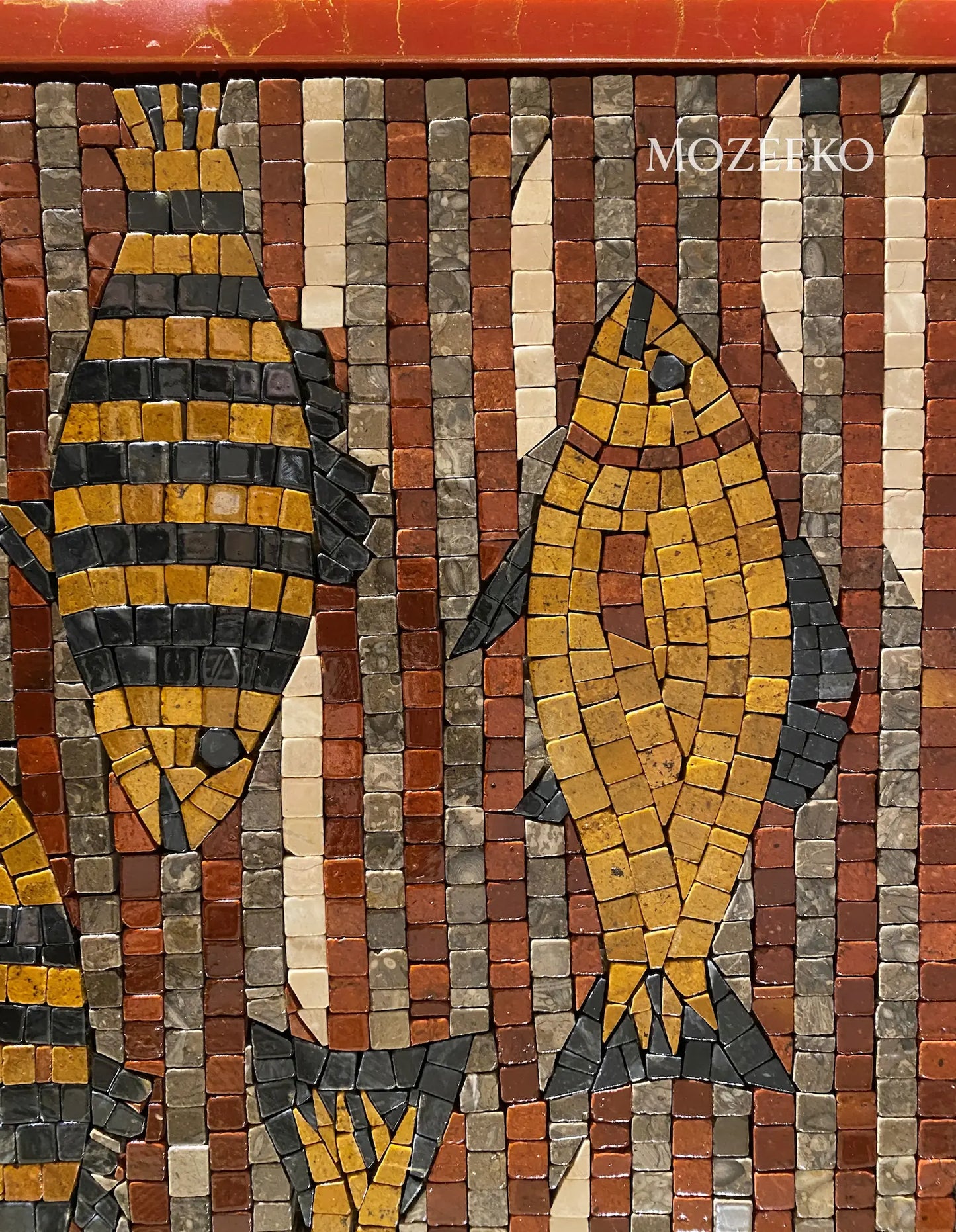 The Gilded Swim – Handmade Marble Mosaic Wall Art | NAZ Collection (Copy)