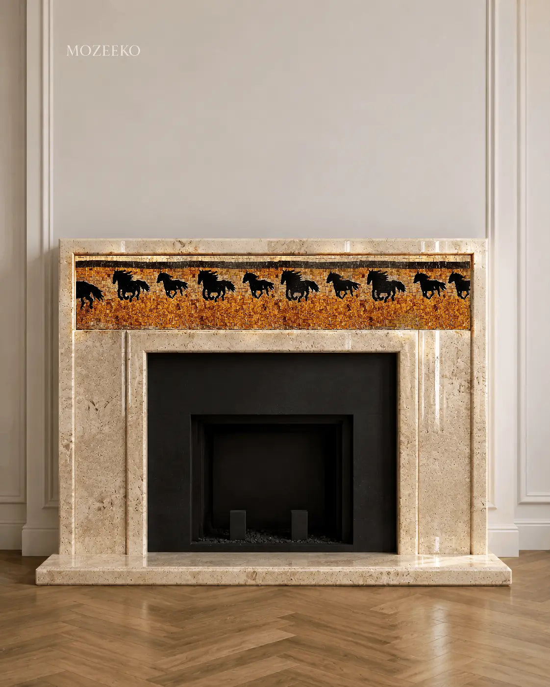 tevera-marble-fireplace-running-horses-mosaic