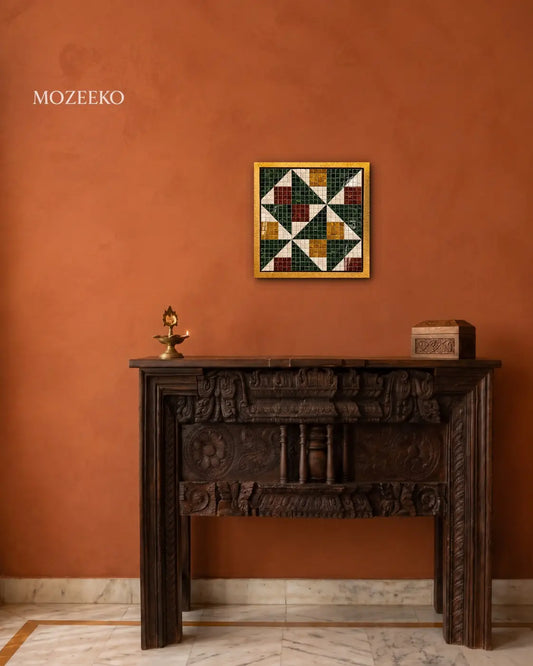 Heritage Geometric Marble Mosaic Art