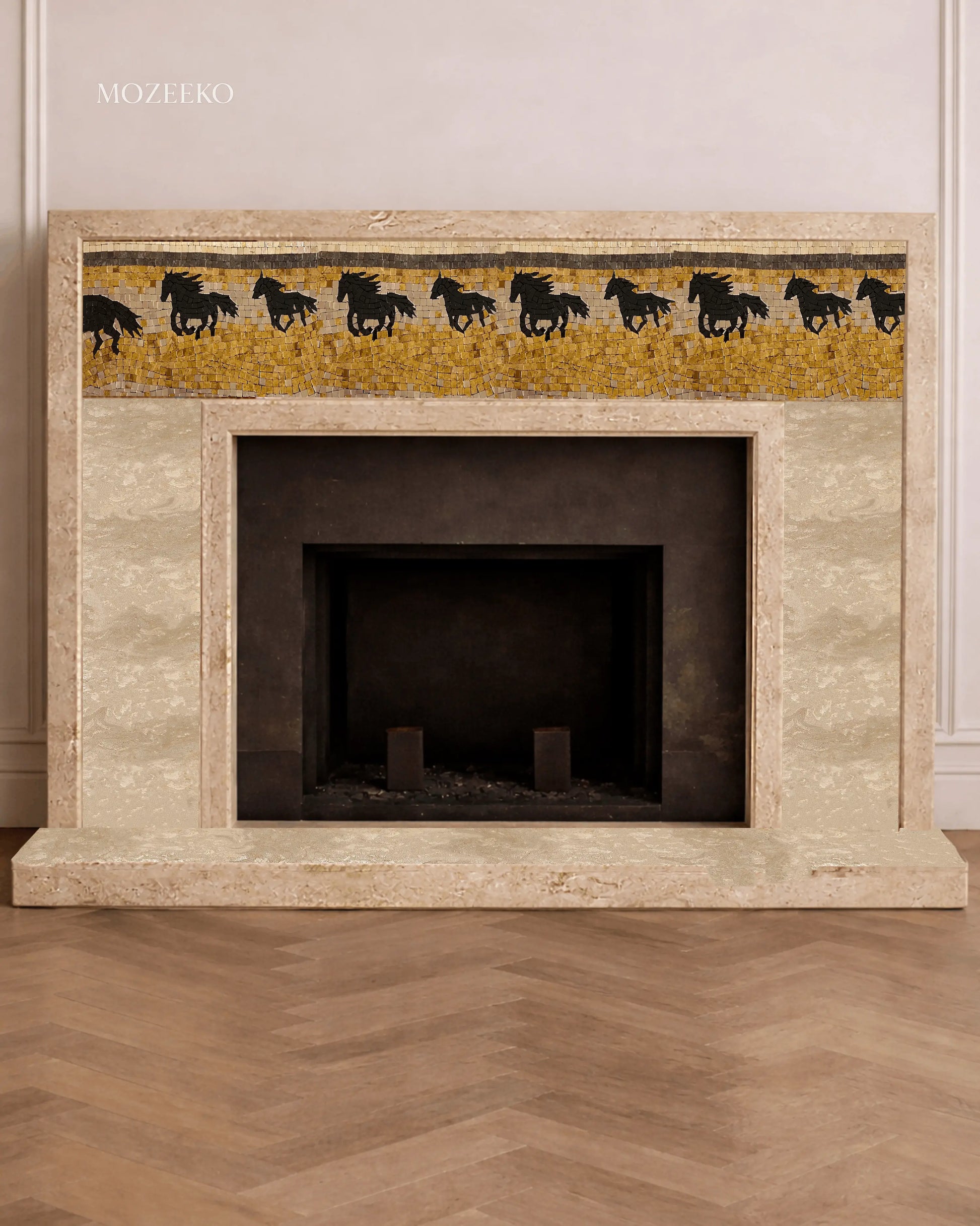 tevera-marble-fireplace-running-horses-mosaic