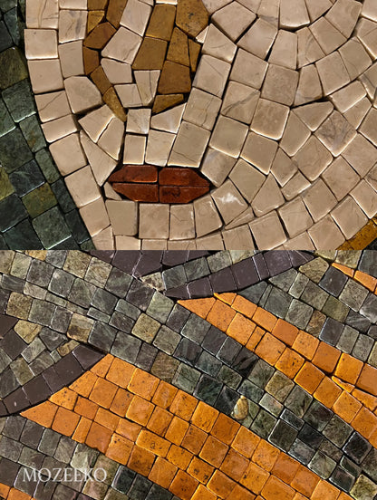 The Hidden Girl – Handmade Marble Mosaic Wall Art | NAZ Collection