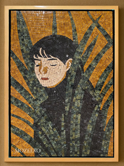 The Hidden Girl – Handmade Marble Mosaic Wall Art | NAZ Collection
