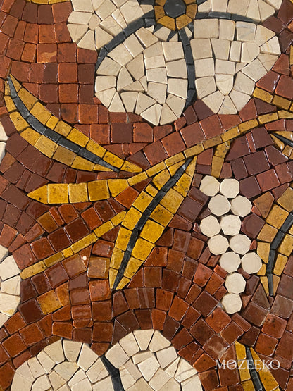 Blooming Symphony – Handmade Marble Mosaic Wall Art | NAZ Collection