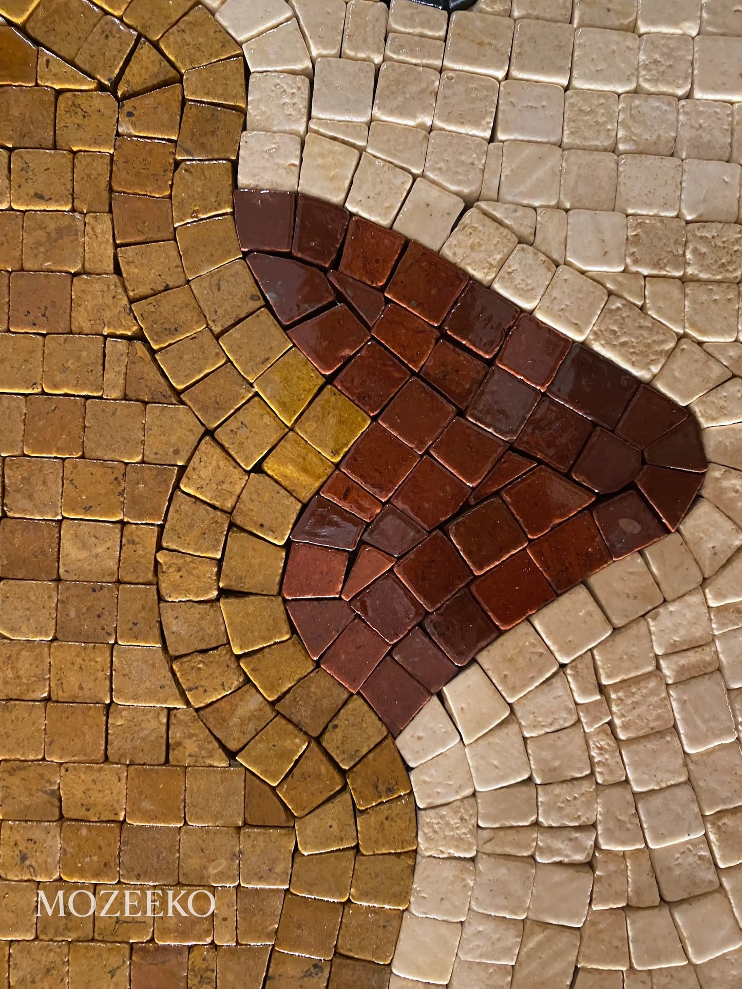 The Golden Muse – Handmade Marble Mosaic Wall Art | NAZ Collection