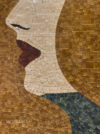 The Golden Muse – Handmade Marble Mosaic Wall Art | NAZ Collection