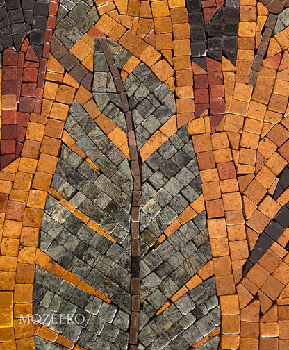 The Parrot’s Haven – Handmade Marble Mosaic Wall Art | NAZ Collection