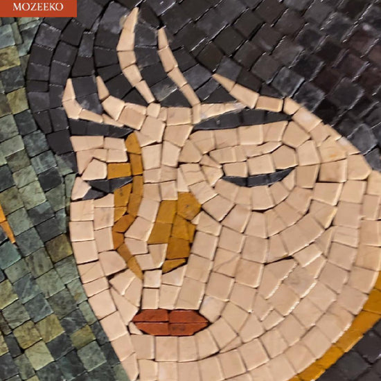 Video showcasing the Hidden Girl marble mosaic artwork, revealing hand-cut stone details and quiet elegance