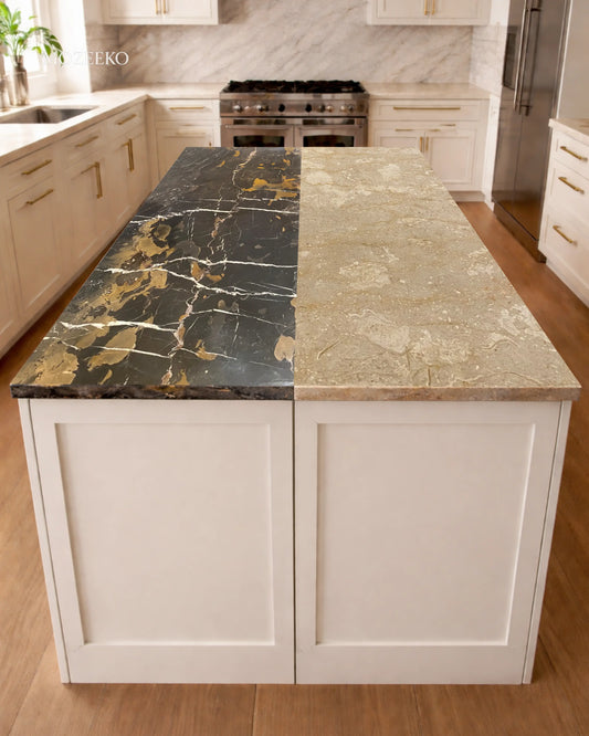 Luxury architectural marble tabletop handcrafted to order